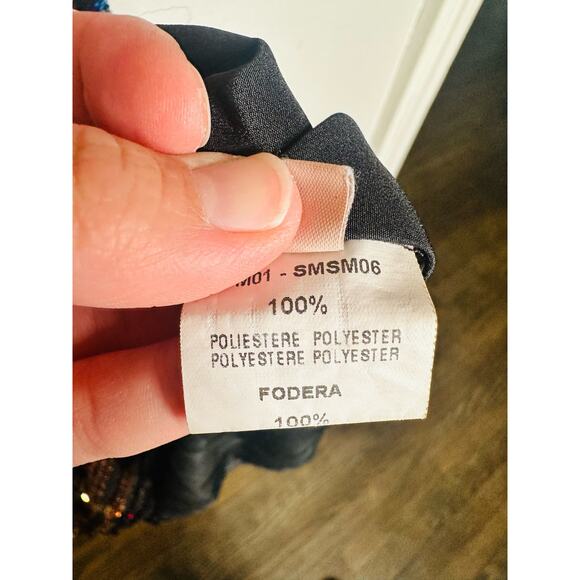 ALCOOLIQUE Peyton Tubolar Black Rainbow Stripe Sequin Mesh Backless Mini Dress10 - Picture 14 of 16